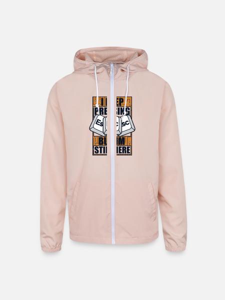 I Keep Pressing Esc Sysadmin Admin Administrator - Unisex Lightweight Windbreaker Jacket - blush pink  - Front