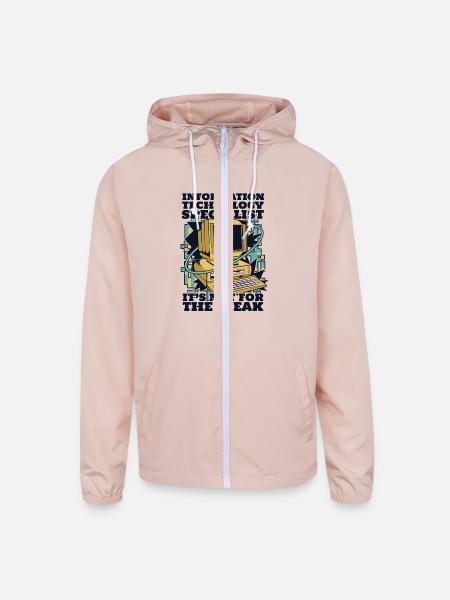 It's Not For The Weak Sysadmin Admin Administrator - Unisex Lightweight Windbreaker Jacket - blush pink  - Front