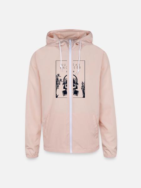 Nuclear Engineer Chinese Hanzi Energy Nuclear - Unisex Lightweight Windbreaker Jacket - blush pink  - Front