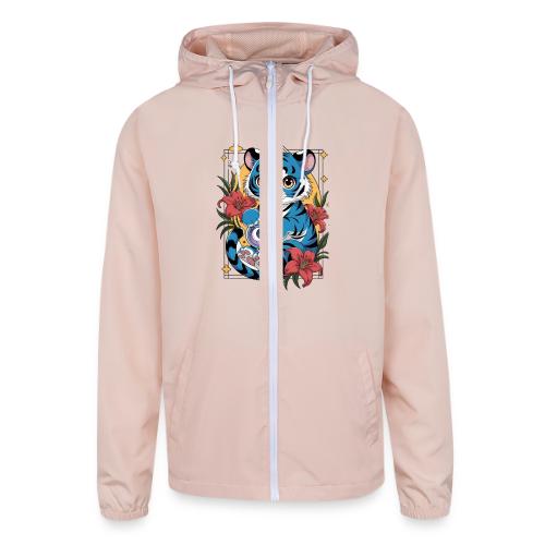 Mystic Blue Tiger Anime Potion Design – Cute tiger - Unisex Lightweight Windbreaker Jacket
