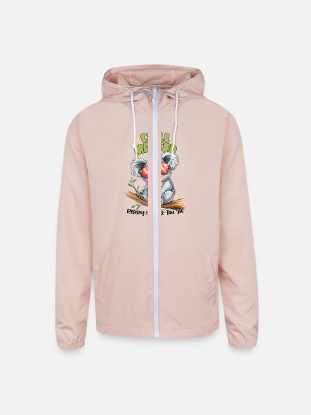 Chill Master - Unisex Lightweight Windbreaker Jacket - blush pink  - Front