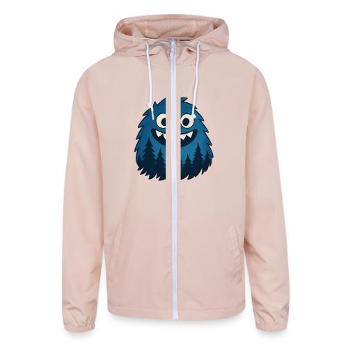 Whimsical Blue Forest Monster – Cute Cartoon Night - Unisex Lightweight Windbreaker Jacket