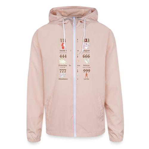 Mystic Angel Numbers Spiritual Symbols on Gildan - Unisex Lightweight Windbreaker Jacket