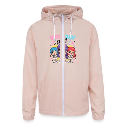 Cute Chibi Birthday Idol Girls - Unisex Lightweight Windbreaker Jacket
