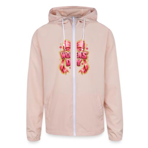 Cute Pink Bow Women’s Day Feminist Symbol - Unisex Lightweight Windbreaker Jacket