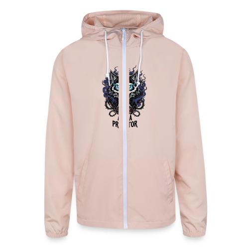 Alpha Predator Wolf Fierce Neon Eyes - Unisex Lightweight Windbreaker Jacket