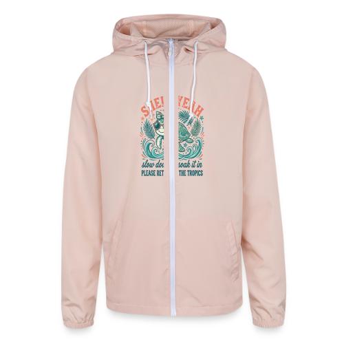 Shell Yeah Sea Turtle Beach Vibes - Unisex Lightweight Windbreaker Jacket