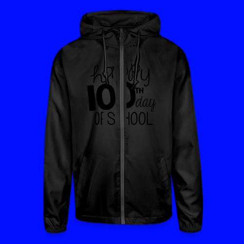 Happy 100th Day of School Chalk Teacher T-Shirt - Unisex Lightweight Windbreaker Jacket