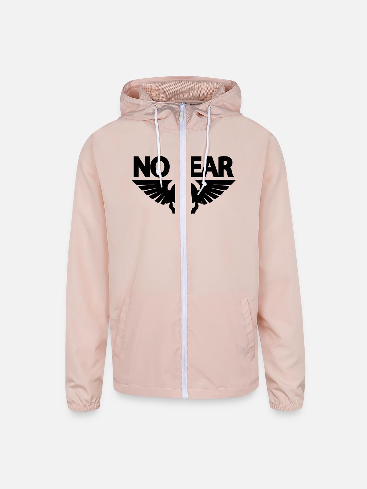 No fear - Unisex Lightweight Windbreaker Jacket - blush pink - Front