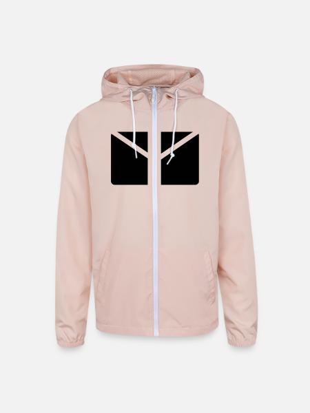 Letter Envelope - Unisex Lightweight Windbreaker Jacket - blush pink