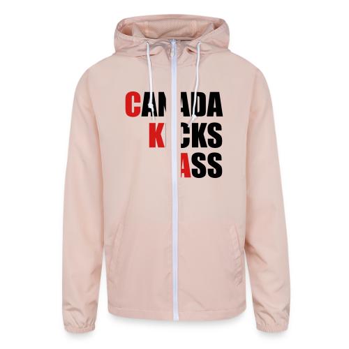 Canada Kicks Ass Vertical - Unisex Lightweight Windbreaker Jacket