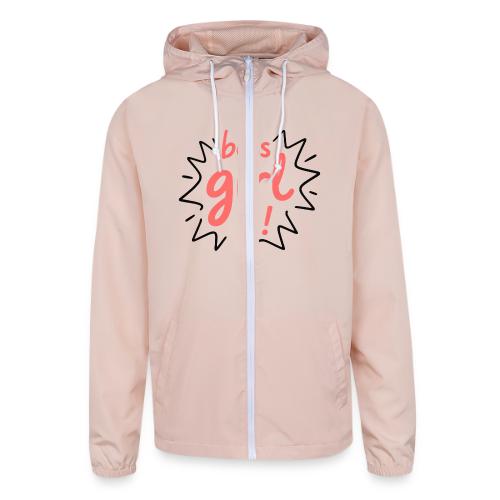 Boss Girl Bold Feminist Statement - Unisex Lightweight Windbreaker Jacket