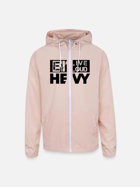 E11 HEAVY SUMMER single sided - Unisex Lightweight Windbreaker Jacket - blush pink  - Front