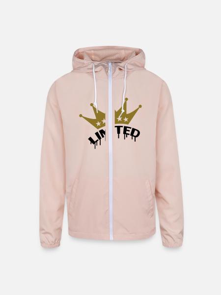 Limited - Unisex Lightweight Windbreaker Jacket - blush pink  - Front