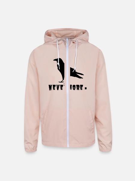 Raven nevermore - Unisex Lightweight Windbreaker Jacket - blush pink