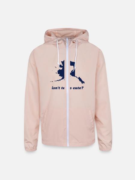 Isn't Texas Cute Compared to Alaska - Unisex Lightweight Windbreaker Jacket - blush pink 