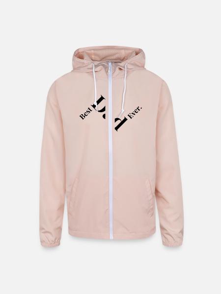 BEST DAD EVER - Unisex Lightweight Windbreaker Jacket - blush pink  - Front