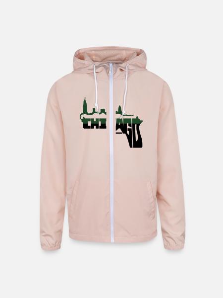 smoking gun Chicago - Unisex Lightweight Windbreaker Jacket - blush pink  - Front