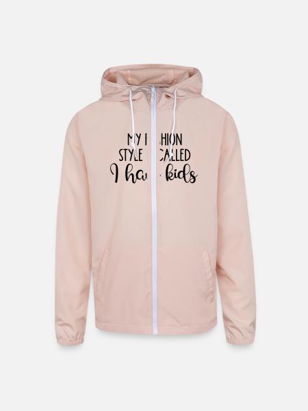 Fashion Mom - Unisex Lightweight Windbreaker Jacket - blush pink  - Front