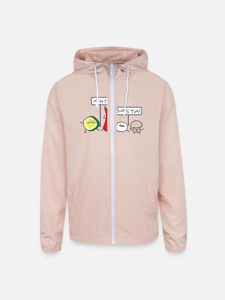Anti Basta - Unisex Lightweight Windbreaker Jacket - blush pink  - Front