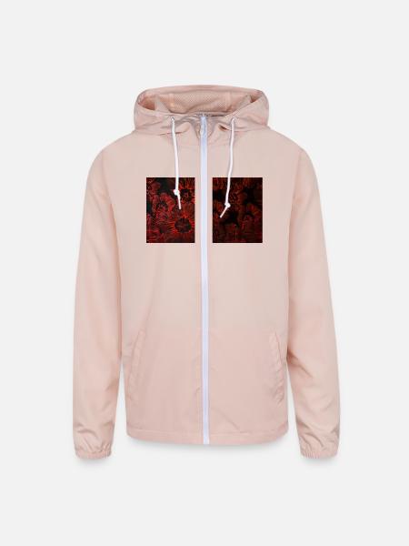 Flower - Unisex Lightweight Windbreaker Jacket - blush pink