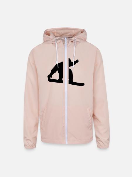 Snowboarding - Unisex Lightweight Windbreaker Jacket - blush pink