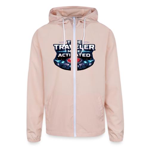 Time Traveler Mode – Futuristic Neon Sci-Fi Tee - Unisex Lightweight Windbreaker Jacket