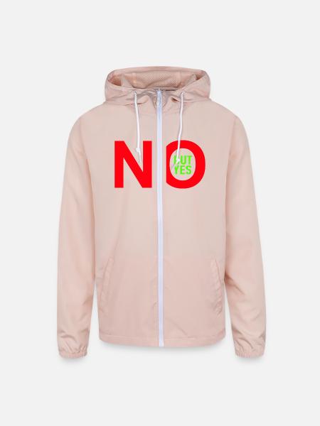 yes but no - Unisex Lightweight Windbreaker Jacket - blush pink  - Front