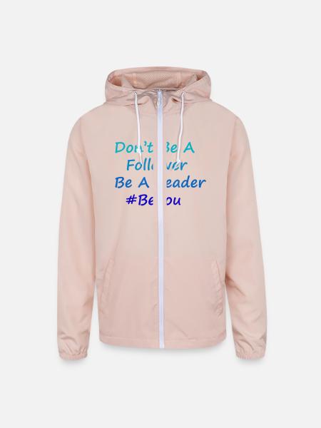 Be A Leader - Unisex Lightweight Windbreaker Jacket - blush pink
