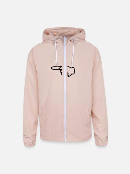 point - Unisex Lightweight Windbreaker Jacket - blush pink  - Front