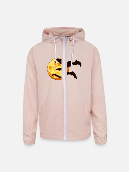 Halloween Bat - Unisex Lightweight Windbreaker Jacket - blush pink