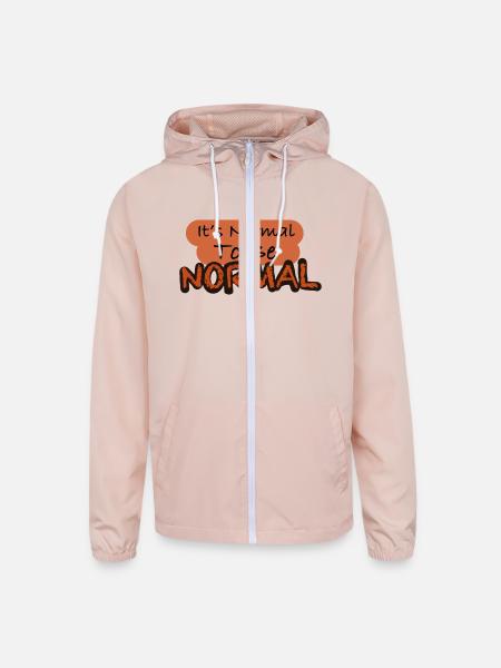 Normal is different - Unisex Lightweight Windbreaker Jacket - blush pink 