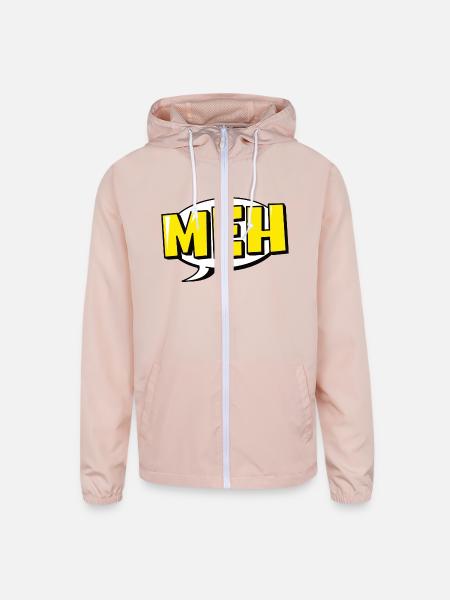Meh - Unisex Lightweight Windbreaker Jacket - blush pink 