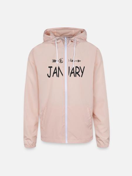 Due In January - Unisex Lightweight Windbreaker Jacket - blush pink