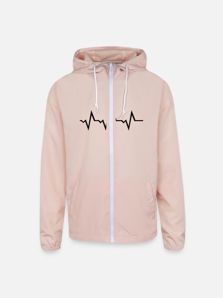 Chess Heartbeat - Unisex Lightweight Windbreaker Jacket - blush pink