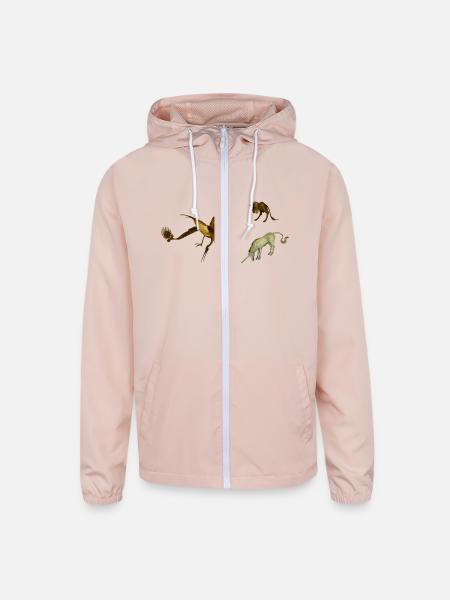 Hieronymus Bosch Beasts Of Paradise - Unisex Lightweight Windbreaker Jacket - blush pink  - Front