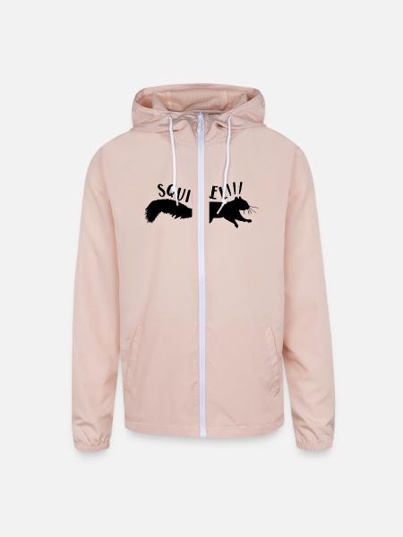 Squirrel - Unisex Lightweight Windbreaker Jacket - blush pink