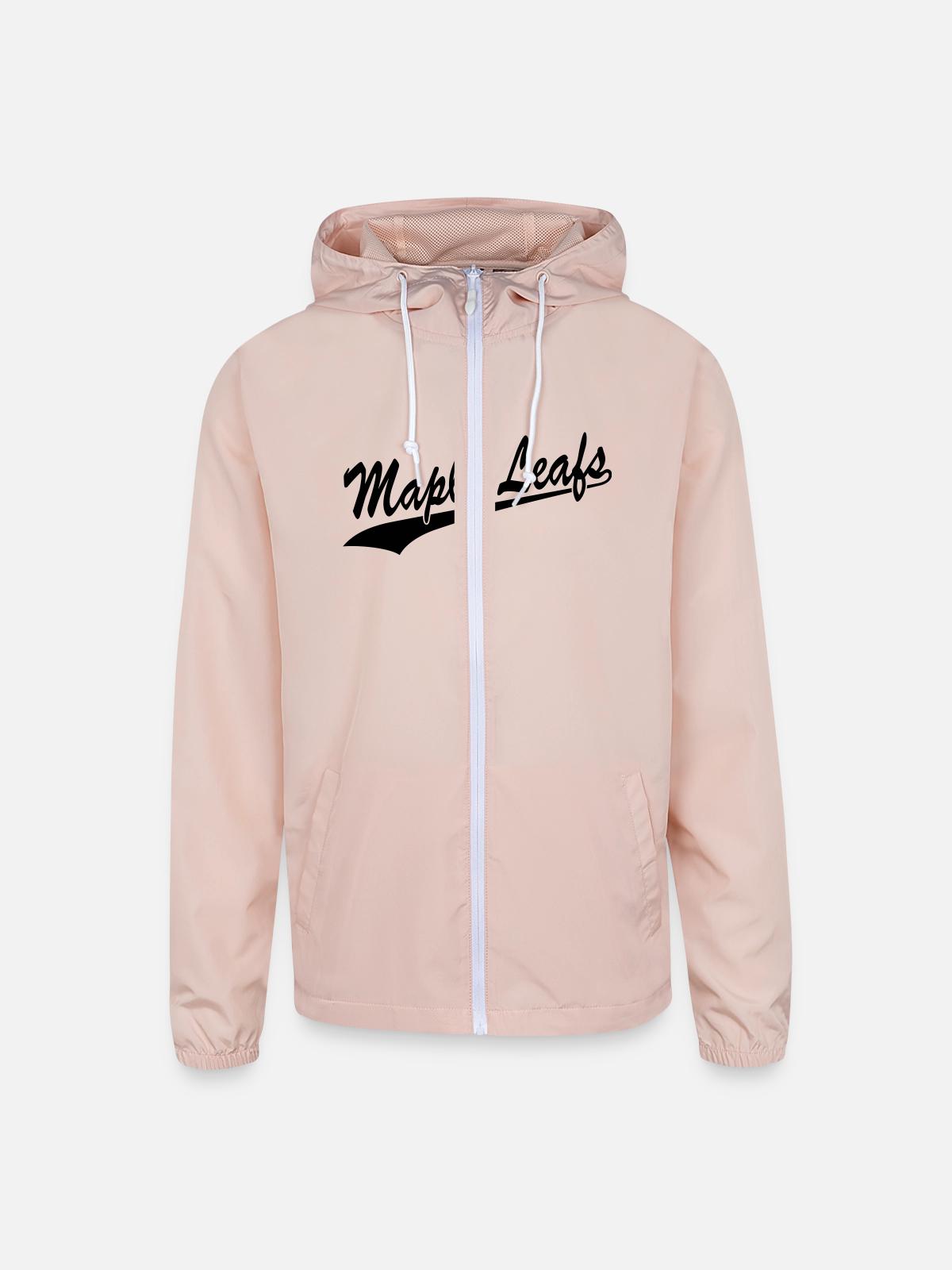 Maple Leafs - Unisex Lightweight Windbreaker Jacket - blush pink - Front