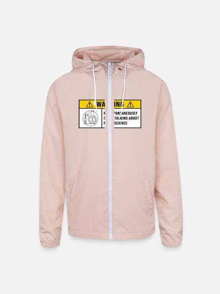 Funny Neuroscience Quote - Unisex Lightweight Windbreaker Jacket - blush pink  - Front