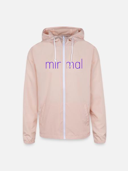 minimal. - Unisex Lightweight Windbreaker Jacket - blush pink