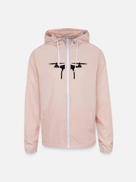 Drone - Unisex Lightweight Windbreaker Jacket - blush pink  - Front