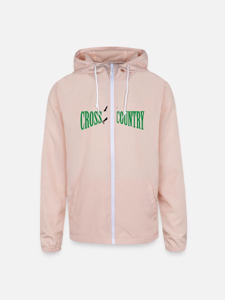 Cross country - Unisex Lightweight Windbreaker Jacket - blush pink  - Front