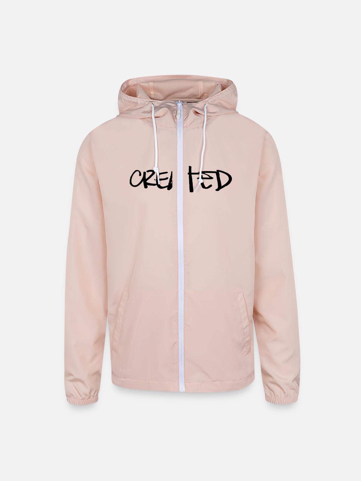 Created - Unisex Lightweight Windbreaker Jacket - blush pink - Front