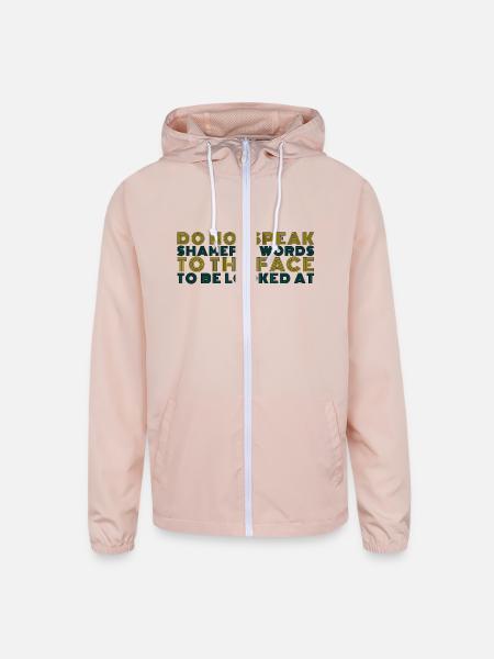 DO NOT SPEAK SHAMEFUL - Unisex Lightweight Windbreaker Jacket - blush pink
