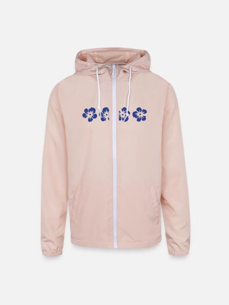 hawaii hibiscus flower - Unisex Lightweight Windbreaker Jacket - blush pink 