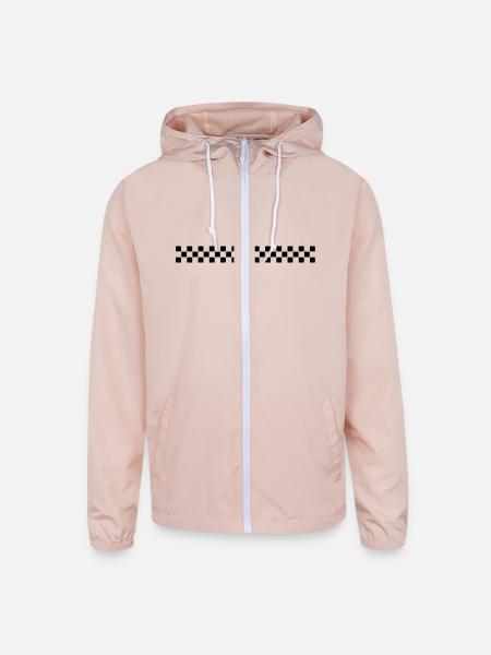 Caro 1 diamonds - Unisex Lightweight Windbreaker Jacket - blush pink  - Front
