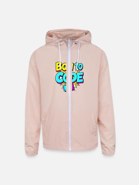 Bon to Code - Unisex Lightweight Windbreaker Jacket - blush pink
