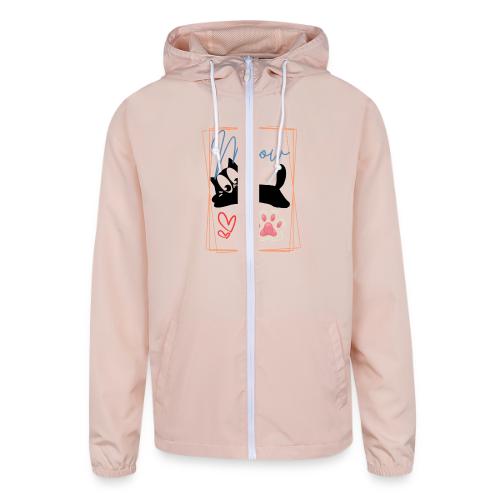 Meow Cat Paw Cute Kitty Lover Design - Unisex Lightweight Windbreaker Jacket