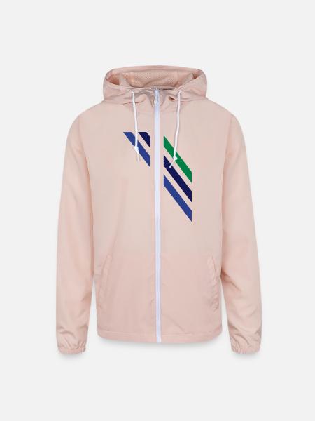 diagonal - Unisex Lightweight Windbreaker Jacket - blush pink  - Front