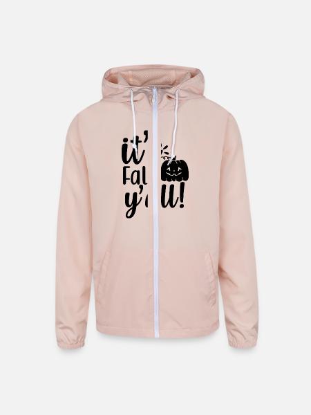 Its fall yall - Unisex Lightweight Windbreaker Jacket - blush pink